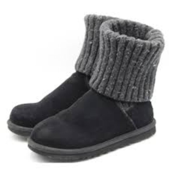 UGG Cambridge Black Winter Boots Women Size 7 - Picture 1 of 8